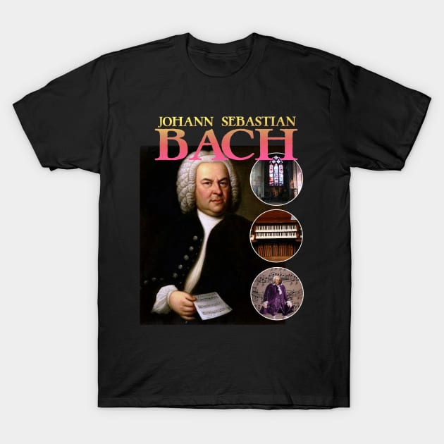 BACH RAP TEE Johann Sebastian Bach Cool Vintage Retro 90's Graphic Band T-Shirt T-Shirt by blueversion